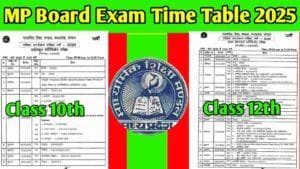 MP Board Exam Time Table 2025