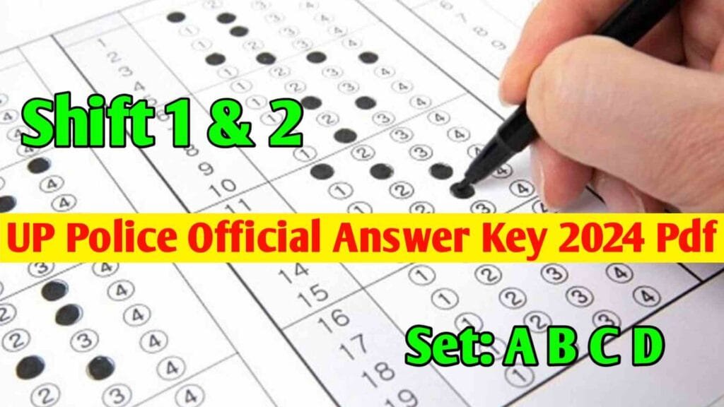 UP Police Official Answer Key 2024 Pdf