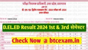 UP DELED 1st & 3rd Semester Result 2024