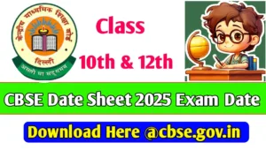 CBSE Date Sheet 2025 Exam Date