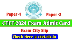 CTET 2024 Exam Admit Card