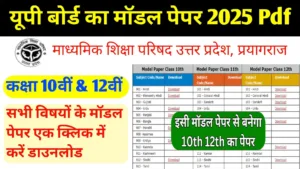 UP Board Model Paper 2025